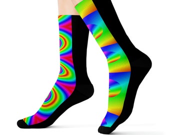 Calzini con stampa a sublimazione: miscela di poliestere e spandex