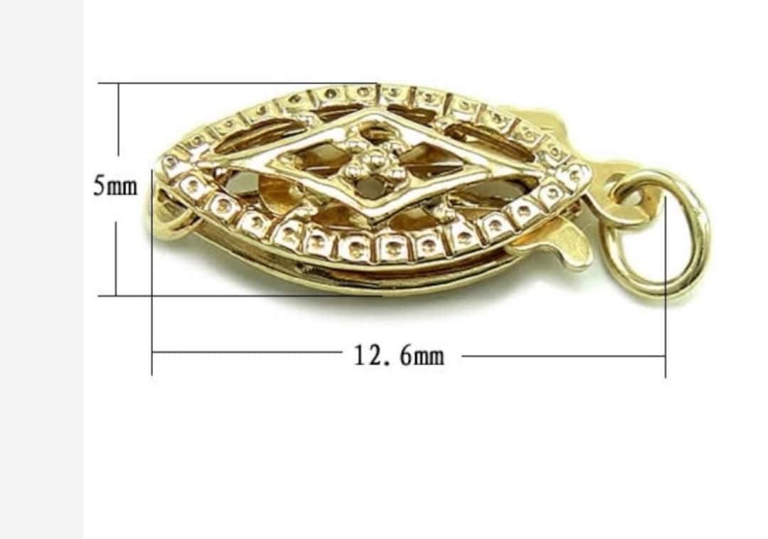 585 Gold Chain Clasp Made of Real Gold 14 Carat for Bridal Etsy