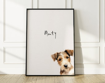 Stampa di cane Fox Terrier, stampa di cane, stampa artistica di cane, regalo Fox Terrier, stampa Fox Terrier, arte murale Fox Terrier, stampa Fox Terrier