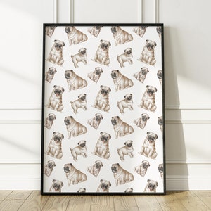 Pug Print, Gift for pug owners, Gift for Pug lovers, Dog Print, Pug print, Dog gift, Pug poster, Pug art, Pug decoration, Pug gift ideas