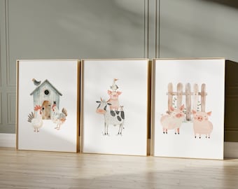 Bauernhof Kinderzimmer Drucke, Bauernhof Tiere, Drucke Tiere, Kinder Drucke, Kinderzimmer Drucke, Bauernhof Tiere Druck, Bauernhof Tiere Druck