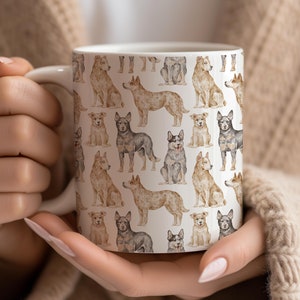 Australian Cattle Dog Coffee Mug, Watercolor Mug, Cattle Dog Gift, Cattle Dog Mug, Australian Cattle, Dog Mug