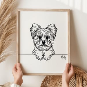 Morkie-print, zeer fijne tekeningen hondenprint, Morkie-foto, leuk cadeau voor Morkie-eigenaar, Morkie-cadeau, zeer fijne tekeningen, hondafdruk