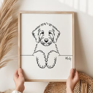 Doodle Print, Line art Dog Print, Doodle Picture, Fun Gift For Doodle Owner, Doodle Gift, Line Art, Dog Print