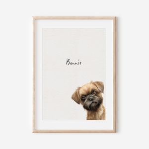 Brussel griffon print, dog drawing, art dog print, brussel griffon gift, brussel griffon print, brussel griffon wall art, Dog portrait