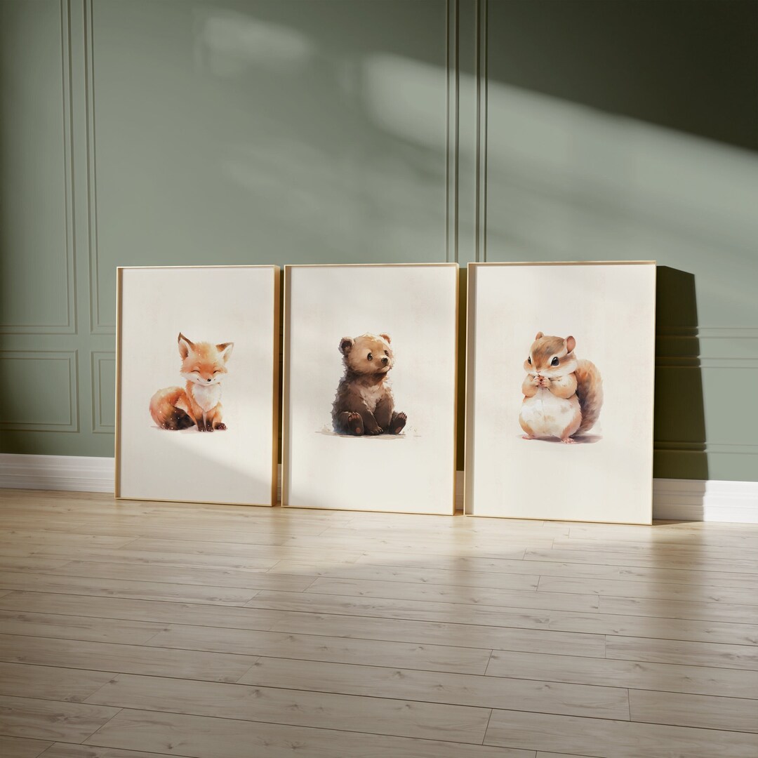 Woodland Nursery Prints, Woodland Nursery Decor, Nursery Wall Art ...