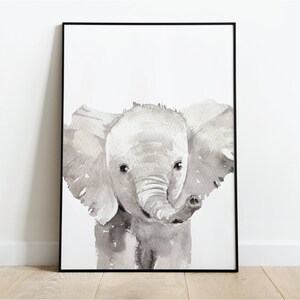 Elephant  Print, Safari Baby Animal Nursery prints, African Nursery decor, Nursery wall art, Animal prints for nursery, Elephant poster