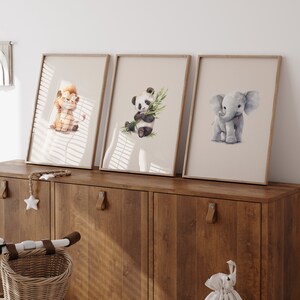 Safari Nursery Prints, Set of 3, Jungle Baby Animal Prints, Safari ...