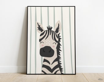 Zebra Print, Safari Nursery Prints, Safari Scandi Nursery, Lion Zebra Elephant, Nursery Wall Art, Nursery Prints, Safari Themed Nursery
