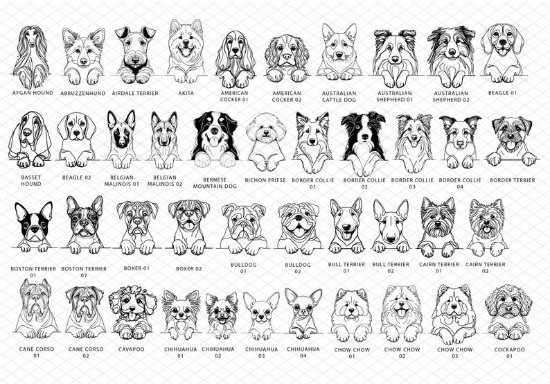 Cockapoo Line Drawing, Line Art Dog Print, Cockapoo Picture, Fun Gift ...