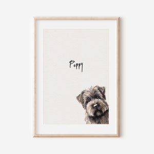 Impresión Bouvier des Flandres, Retrato personalizado de mascota, Regalo Bouvier des Flandres, Impresión Bouvier des Flandres, Retrato de perro