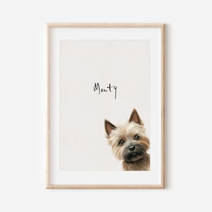 Impresión Cairn Terrier, Retrato personalizado de mascota, Regalo Cairn Terrier, Impresión Cairn Terrier, Cairn Terrier, Retrato de perro