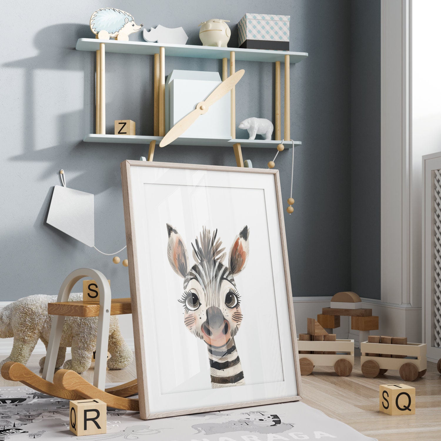 Safari Baby Animal Nursery Prints, Set of 3, Baby Animal Nursery Prints ...