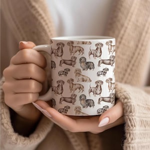 Dachshund Coffee Mug, Watercolor Mug, Dachshund Gift, Dachshund Mug, Dachshund , Christmas Gift, Dog Mug