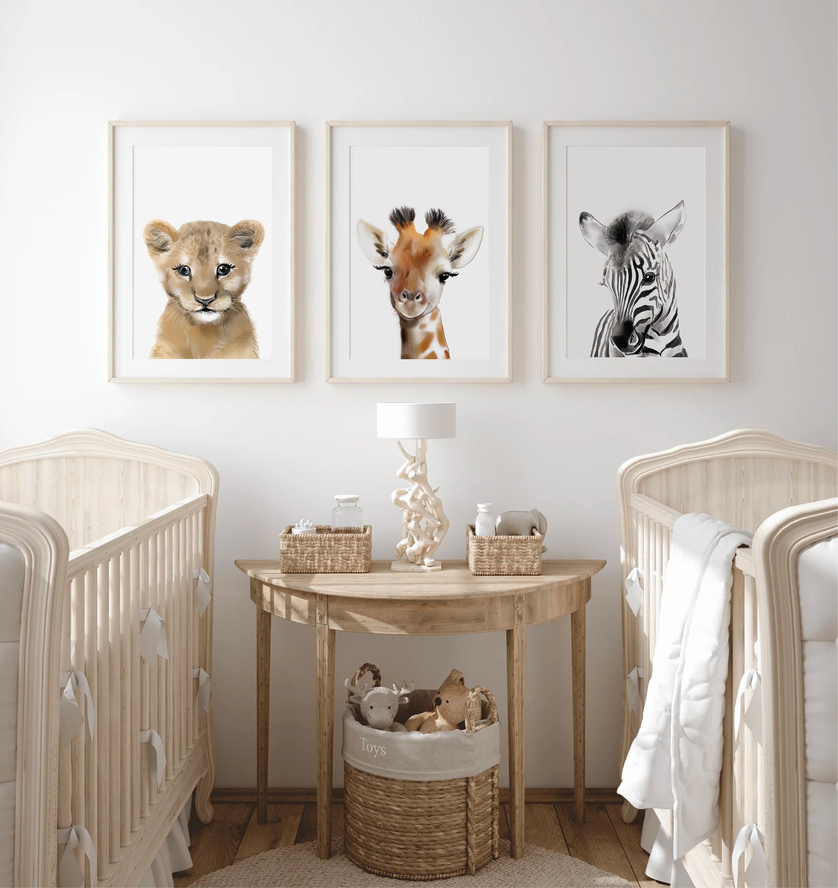 Safari Baby Animal Nursery Prints, Set of 3, African Nursery Decor ...