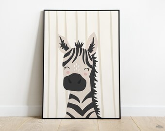 Zebra Print, Safari Nursery Prints, Safari Scandi Nursery, Lion Zebra Elephant, Nursery Wall Art, Nursery Prints, Safari Themed Nursery