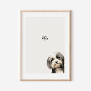 Havenese Print, dog drawing, art dog print, Havenese gift, Havenese print, Havenese wall art, Dog portrait