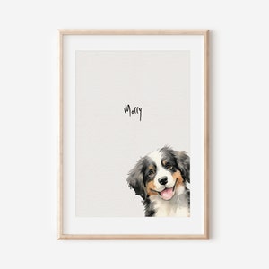 Berner Sennenhond print, hond tekening print, fine art hond print, Berner hond cadeau, Bernie print, Berner kunst aan de muur, Berner print