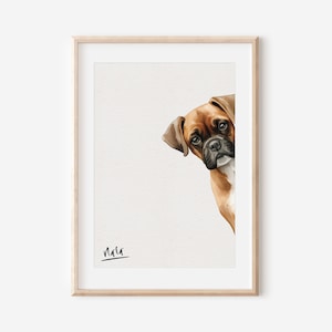 Boxer print, dog drawing print, fine art dog print, Boxer gift, Boxer print, Boxer wall art, Boxer print, Dog portrait, Pet portrait