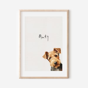 Welsh Terrier Print, dog drawing, art dog print, Welsh Terrier gift, Welsh Terrier print, Welsh Terrier wall art, Dog portrait