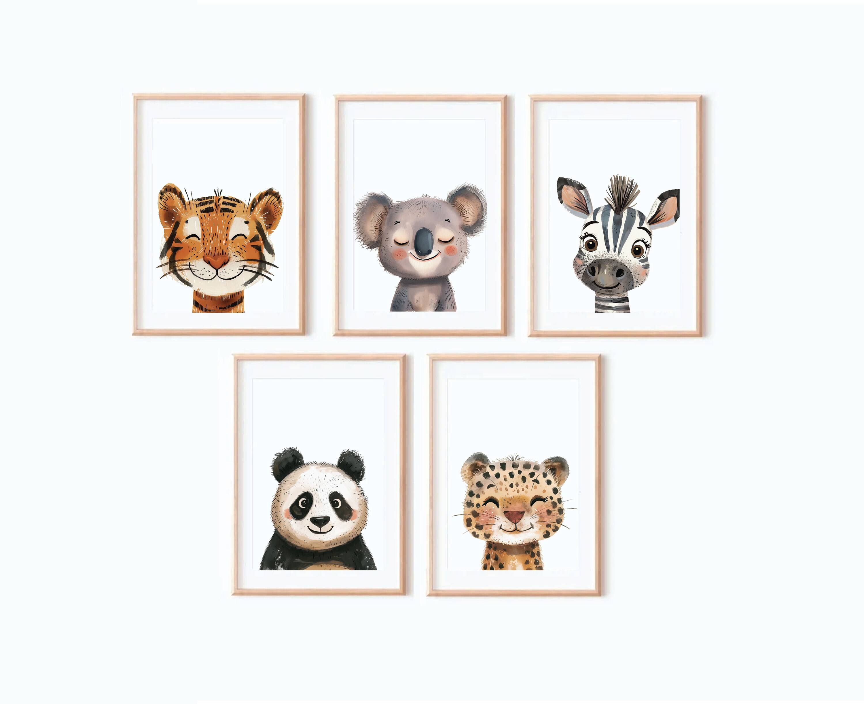 Safari Baby Animal Nursery Prints, Set of 3, Baby Animal Nursery Prints ...