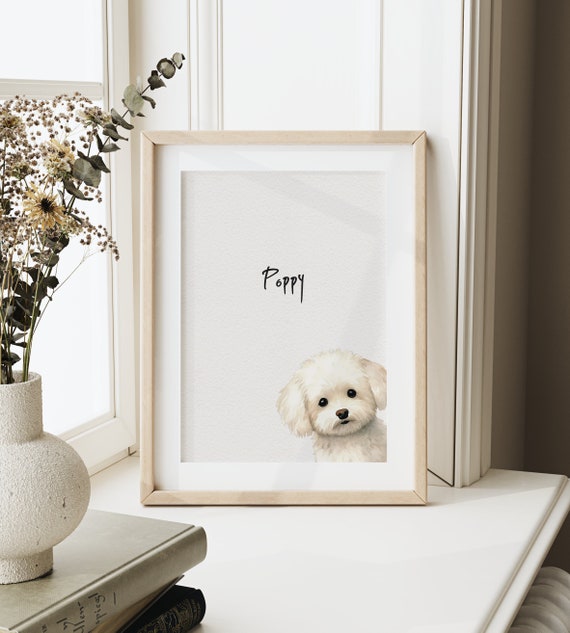 ビション・フリーゼ プリント、犬の絵、アート ドッグ プリント