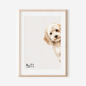 Cockapoo print, dog drawing print, fine art dog print, Black Cockapoo gift, Black Cockapoo print, Cockapoo wall art, Cockapoo print