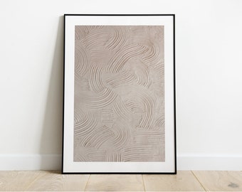 Impressão de arte de parede bege, impressões de arte texturizadas, cores neutras de estilo minimalista, arcos bege, impressões de decoração de parede de sala de estar, decoração neutra