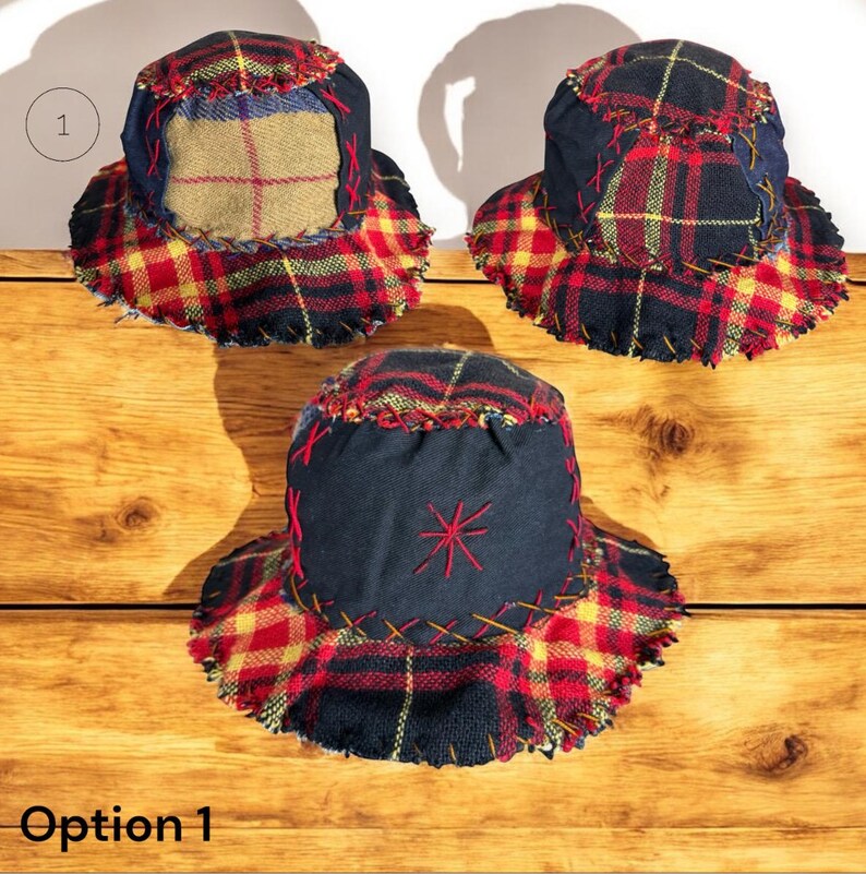 Boho Muster Patchwork Fischerhut Bild 4