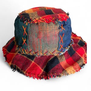 Boho Muster Patchwork Fischerhut Bild 2