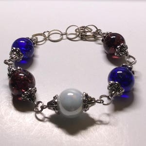 Adjustable Cracked/Fried Marble Bracelet - November Night