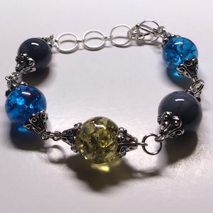 Adjustable Cracked/Fried Marble Bracelet - Thunderhead