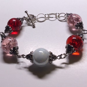 Adjustable Cracked/Fried Marble Bracelet - Be Mine