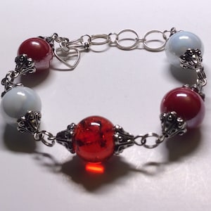 Adjustable Cracked/Fried Marble Bracelet - Red Velvet Cake