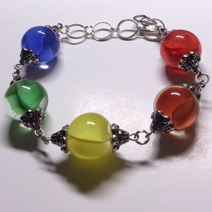 Verstellbares Marmor Armband - Floral Rainbow