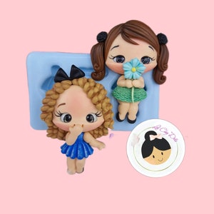 Muñecas Variadas,Doll head with nose Silicone Mold MA for Clay Dolls Making, Resin, Soap, Candles and other crafts