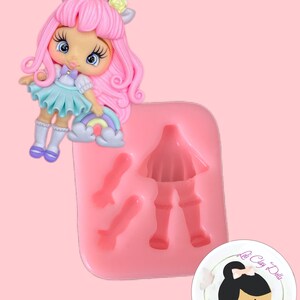 Puppen Applikation Formen, Prinzessin Silikonform, Molde Princesas, Molde Porcelana Fria, Puppenton, Kaltporzellan, Charmante Silikonform