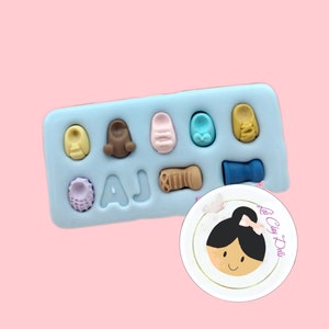 Puppen Applikation Formen, Prinzessin Silikonform, Molde Princesas, Molde Porcelana Fria, Puppenton, Kaltporzellan, Charmante Silikonform