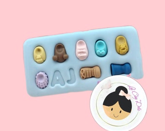 Doll Applique Molds, Princess Silicone Mold, Molde Princesas, Molde Porcelana Fria, Clay Doll Molds, Cold Porcelain, Charming Silicone Mold
