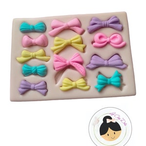 Headband and bows Silicone Mold for Clay Dolls Making, Resin, Soap, Candles and other crafts