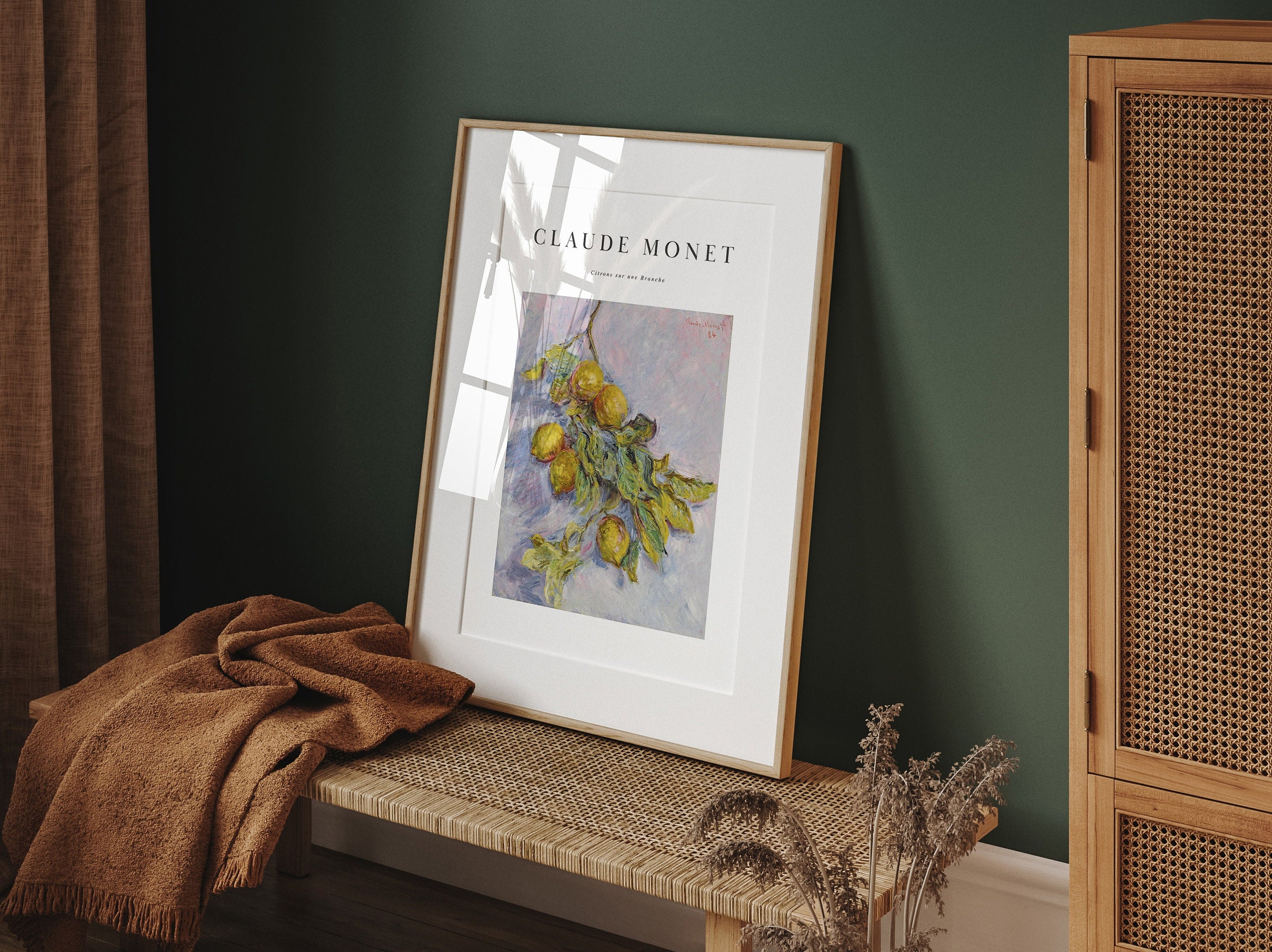 Claude Monet Museum Exhibition Poster, Lemons on A Branch Painting ...