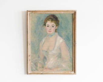 アンリオ夫人 – オーギュスト・ルノワール c. 1876 年油彩キャンバス