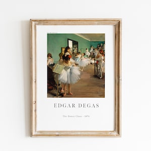 Edgar Degas Museum Exhibition Poster, Ballet Print, The Dance Class, Fine Art Print, Ballerinas, Vintage Wall Decor, Digital Printable Art