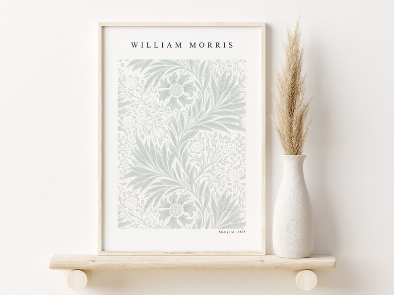 William Morris Sage Green Tones Wall Art, Set of 3 Gallery Prints ...