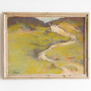 Digital Download, Vintage Edgar Degas Painting, Printable Wall Art, Abstract Landscape Art, French Impressionist Fine Art, Pastel and Oils