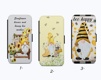 Gonk Phone Case Flip Wallet Honey Bee Gift for iPhone Samsung Huawei Many Models Available Spring Summer Vibes