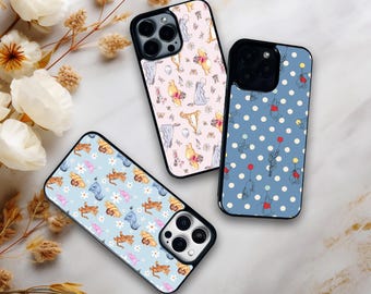 Winnie the Pooh Eeyore Tigger Floral pattern phone case for iPhone Samsung Google Pixel