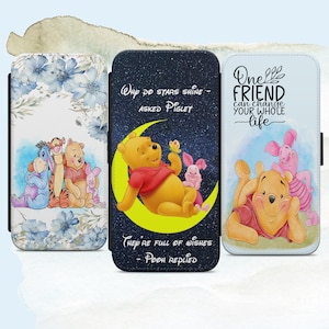 Winnie de Pooh Vriendschap Citaat Knorretje Telefoonhoesje Flip Wallet Cover Voor iPhone Samsung Google Pixel Vriendschapscadeau