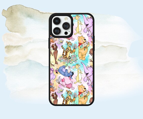 Winnie the Pooh Phone Case. Cute Floral Pattern Case for