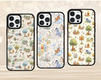 Winnie the Pooh Pattern Retro Vintage Autumn Eeyore phone case for iPhone Samsung Google Pixel